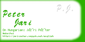 peter jari business card